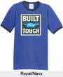 Built Ford Tough Ringer T-Shirts - Ford Logo Adult Tee Shirts