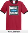 Built Ford Tough Ringer T-Shirts - Ford Logo Adult Tee Shirts