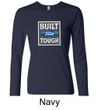 Built Ford Tough Shirt Ford Logo Ladies Long Sleeve Tee T-Shirt
