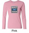 Built Ford Tough Shirt Ford Logo Ladies Long Sleeve Tee T-Shirt