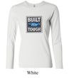 Built Ford Tough Shirt Ford Logo Ladies Long Sleeve Tee T-Shirt