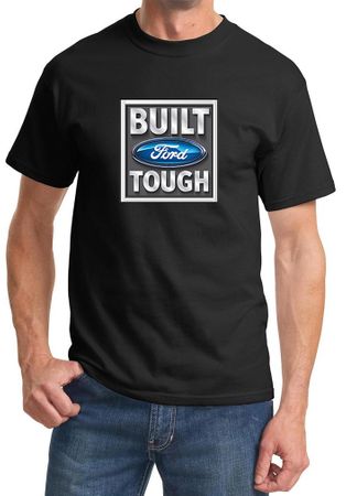 Built Ford Tough Shirt Ford Logo Mens Black Tee T-Shirt
