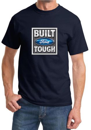 Built Ford Tough Shirt Ford Logo Mens Navy Tee T-Shirt