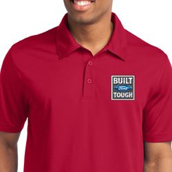 Built Ford Tough Shirt Ford Logo Mens Textured Polo Tee T-Shirt