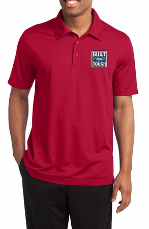 Built Ford Tough Shirt Ford Logo Mens Textured Polo Tee T-Shirt