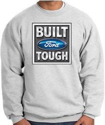 Built Ford Tough Sweatshirt - Ford Logo Adult Ash Sweat Shirt