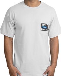 Built Ford Tough T-Shirts - Ford Logo Adult Pocket Print Tee Shirts