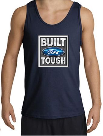 Built Ford Tough Tanktop Logo Mens Navy Tank Top