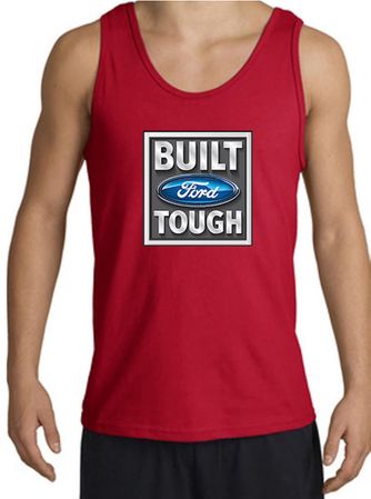 Built Ford Tough Tanktop Logo Mens Red Tank Top