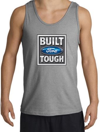 Built Ford Tough Tanktop Logo Mens Sport Grey Tank Top