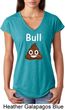 Bull Crap Ladies Tri Blend V-Neck Shirt