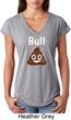 Bull Crap Ladies Tri Blend V-Neck Shirt