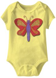 Butterfly Funny Baby Romper Yellow Infant Babies Creeper Butterfly Funny Baby Romper Yellow Infant Babies Creeper