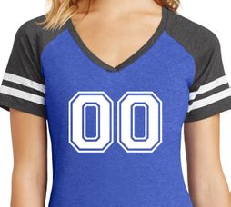 Buy Cool Shirts Ladies Double Zeroes V-Neck Sporty Tee Shirt