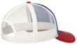 C112 Port Authority Snapback Trucker Cap - Patriot Blue/ Flame Red/ White