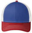 C112 Port Authority Snapback Trucker Cap - Patriot Blue/ Flame Red/ White