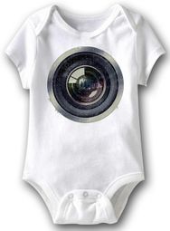Camera Lens Funny Baby Romper White Infant Babies Creeper Camera Lens Funny Baby Romper White Infant Babies Creeper