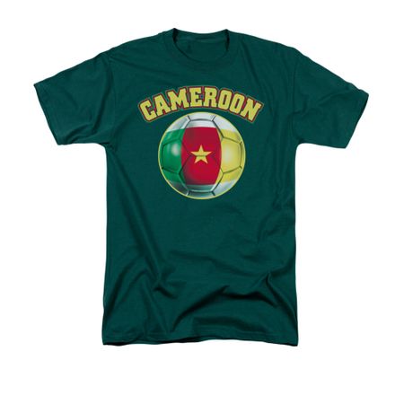 Cameroon Soccer Futbol Shirt Adult Hunter Green Tee T-Shirt