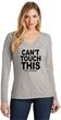 Can't Touch This Ladies Long Sleeve V-Neck T-Shirt