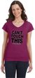 Can't Touch This Ladies Social Distancing Fit V-Neck T-Shirt