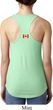 Canada Flag Patch Back Print Ladies Ideal Tank Top