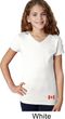 Canada Flag Patch Bottom Print Girls V-neck