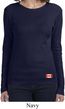 Canada Flag Patch Bottom Print Ladies Long Sleeve