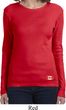 Canada Flag Patch Bottom Print Ladies Long Sleeve