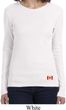 Canada Flag Patch Bottom Print Ladies Long Sleeve