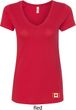 Canada Flag Patch Bottom Print Ladies V-Neck