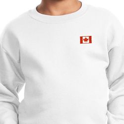 Canada Flag Patch Pocket Print Kids Sweatshirt