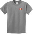 Canada Flag Patch Pocket Print Kids T-shirt
