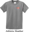 Canada Flag Patch Pocket Print Kids T-shirt
