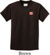 Canada Flag Patch Pocket Print Kids T-shirt