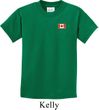 Canada Flag Patch Pocket Print Kids T-shirt
