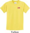 Canada Flag Patch Pocket Print Kids T-shirt
