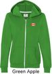 Canada Flag Patch Pocket Print Ladies Full Zip Hoodie