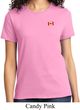 Canada Flag Patch Pocket Print Ladies T-shirt