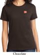 Canada Flag Patch Pocket Print Ladies T-shirt