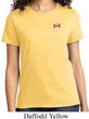 Canada Flag Patch Pocket Print Ladies T-shirt