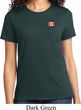 Canada Flag Patch Pocket Print Ladies T-shirt