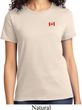 Canada Flag Patch Pocket Print Ladies T-shirt