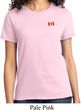Canada Flag Patch Pocket Print Ladies T-shirt