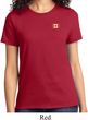 Canada Flag Patch Pocket Print Ladies T-shirt