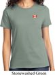 Canada Flag Patch Pocket Print Ladies T-shirt