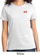 Canada Flag Patch Pocket Print Ladies T-shirt
