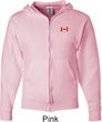 Canada Flag Patch Pocket Print Mens Full Zip Hoodie