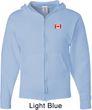 Canada Flag Patch Pocket Print Mens Full Zip Hoodie