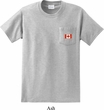 Canada Flag Patch Pocket Print Mens Pocket T-shirt