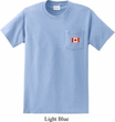 Canada Flag Patch Pocket Print Mens Pocket T-shirt